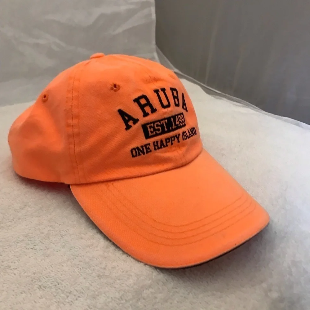 Blue Sky for Aruba-One Happy Island Women's Adjustable Pink Travel Ball Cap